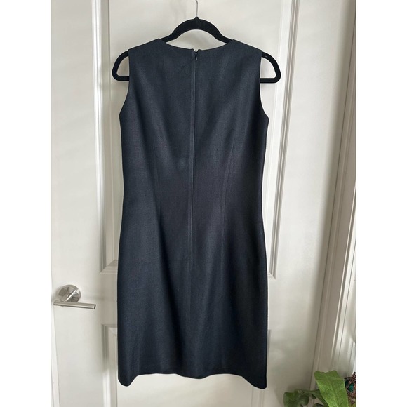 Doncaster Black 100% Silk Sheath Dress Sz. 10 - Picture 3 of 9